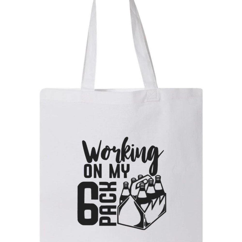 Working on my 6 Pack Design Tote Bag